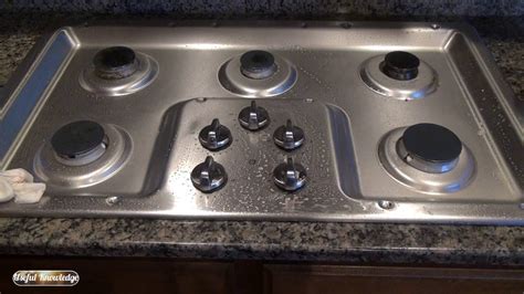 how to clean stainless steel stovetop burnt by the gas